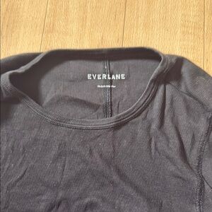 Everlane Classic Black Long Sleeve Top